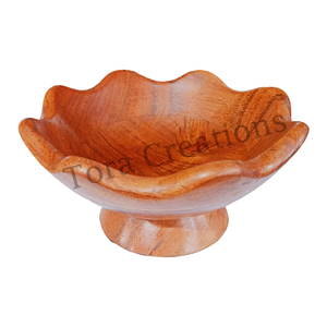 Tora Creations TC10007 - Tazón para Servir Hecho a Mano con Madera de Neem Sólida, Sin Recubrimiento, Ecológico, Duradero, Multiusos, para Ensaladas, con Logotipo Personalizado, Moderno - Product Image 5
