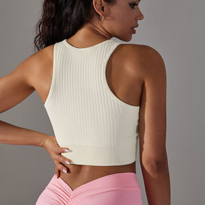 High Quality Fitness Apparel Yoga Wear Seamless <b>Vest</b> Yoga Tank Top <b>Women</b> Seamless Workout Sports Bra - Product Image 4