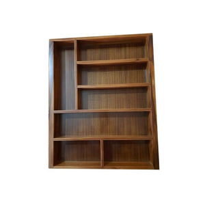 Cuillère en bois couteau fourchette porte-couverts de cuisine organisateur 4 compartiments porte-ustensiles de cuisine en bois - Product Image 4