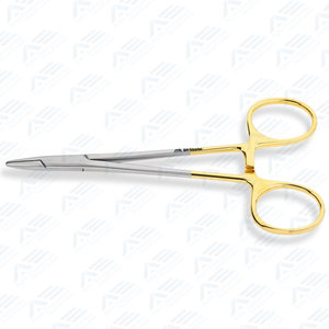 Porte-aiguille Halsey en acier inoxydable avec poignée à anneau et cliquet pour maintenir les aiguilles, 5 pouces (13 cm), à mâchoires droites - Product Image 6