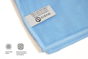 Chiffon de nettoyage pour vitres et écrans en microfibre bleu premium, réutilisable, chiffon magique, entretien automobile et domestique, haute qualité, 280 g/m² - 38x40 cm - Product Image 2