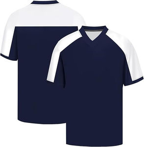 Camiseta de Rugby de Manga Corta Sublimada Personalizada, Uniforme de Fútbol Americano Transpirable, Camiseta Estampada en Blanco para Uso en Verano - Product Image 1