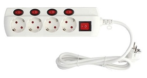 Multipresa 4T con interruttori individuali 1,5 m. (GSC 100010003) - Product Image 1