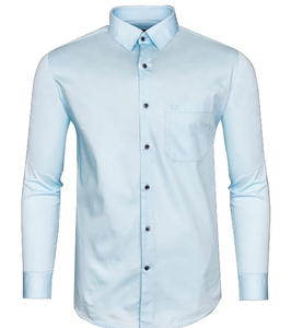 OEM ชุดเดรสผ้าฝ้าย100% สำหรับผู้ชาย, เสื้อเชิ้ตแขนยาวปักลายดอกไม้ป้องกันรอยยับระบายอากาศ - Product Image 5