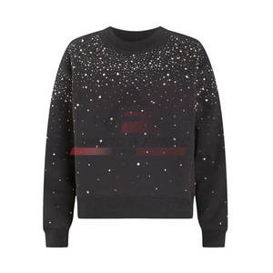 Directo de fábrica, precio al por mayor, sudadera con diamantes de imitación para mujer, MOQ bajo, mejor precio, sudadera con diamantes de imitación para mujer, venta en línea - Product Image 1