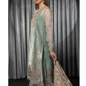 ชุดเดรส kurta ของผู้หญิงเสื้อเชิ๊ตสตรีดีไซน์ใหม่ประดับด้วยกระดุมปักเลื่อมสำหรับวัฒนธรรมอินเดียปากีสถาน2023 - Product Image 3