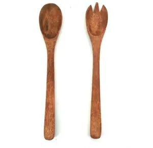 Natural Wood Salad <b>Spoon</b> Personalized Kitchen Utensils Long Handle Cooking Mixing Food Rice Solid Wood <b>Serving</b> <b>Spoon</b> - Product Image 1