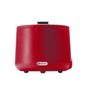 Bouilloire électrique UNIQ HENDI 8L pour soupes, conçue par Robert Bronwasser, 220-240V/500W, diamètre 365mm x hauteur 325mm, couleur rouge - Product Image 1