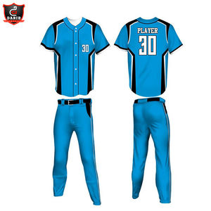 Maillot et pantalon de baseball pour hommes conception personnalisée col en V ensemble d'uniformes d'équipe nouveau style d'uniformes de baseball confortables - Product Image 2