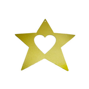 Design à la mode fer métal suspendu étoile mur décoratif couleur grise pour la maison et la décoration de noël ornement fait à la main en vrac - Product Image 2