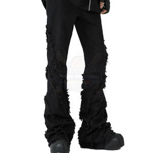 Pantalones Casuales de Invierno para Hombre, Ligeros, de Alta Calidad, con Logotipo Personalizado OEM, Corte Acampanado, Cierre de Botones, Lavado Medio Oscuro, 100% - Product Image 2