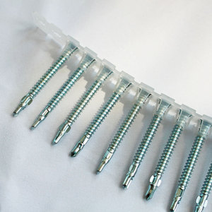 Plastic <b>Strip</b> Collated Drywall <b>Deck</b> Screw Self Drilling Screws with Wing White Zinc - Product Image 5