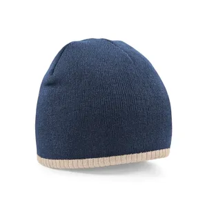 Bonnet bicolore personnalisé à enfiler – Accessoires de sport d'hiver – Merchandising - Product Image 4