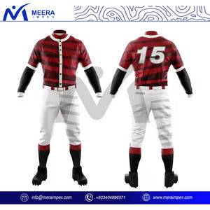 ชุดเบสบอลมีระบายออกแบบได้ตามต้องการสำหรับผู้ชายชุดเสื้อและกางเกงระบายอากาศเหมาะสำหรับทีมและลีกการสั่งซื้อจำนวนมาก - Product Image 2