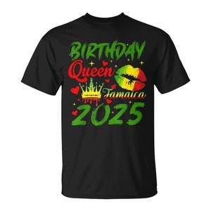 T-shirt Promozionale da Donna 2025 Birthday Queen Jamaica - Product Image 1