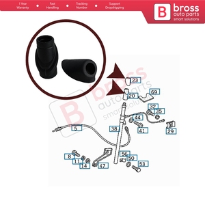 Joint d'étanchéité en caoutchouc pour antenne radio BSP951, pièces inférieures et supérieures pour Classe E W124 A124 C124 A1248270898 - Product Image 5