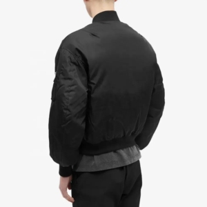 Bomber à col rond brodé avec logo personnalisé OEM Bomber fonctionnel à poches cargo Veste à manches longues style patchwork décontracté pour l'hiver - Product Image 3