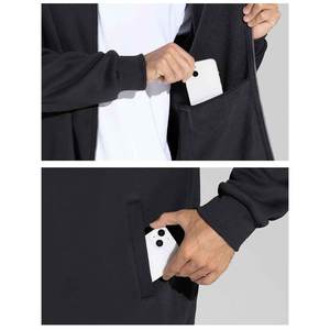 Chaqueta de Spandex de poliéster 2025 con cuello levantado transpirable con cremallera frontal a prueba de viento para hombre, chaquetas para hombre, venta al por mayor - Product Image 5