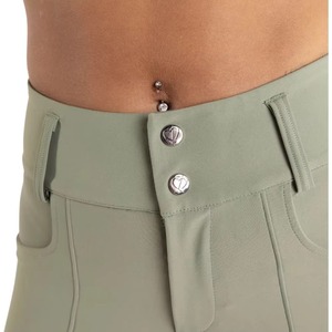Culotte d'équitation pour femme de bonne taille haute collants à poches zippées extensibles dans les 4 sens avec pantalon de culotte en silicone à siège complet - Product Image 3
