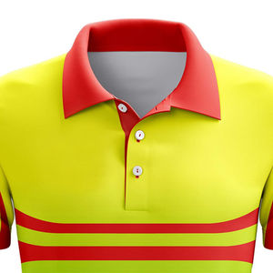 Polo de Golf para Hombre, Diseño Sólido, Ajustado, de Secado Rápido, con Estampado 3D por Sublimación Completa en Jersey de Poliéster - Product Image 4