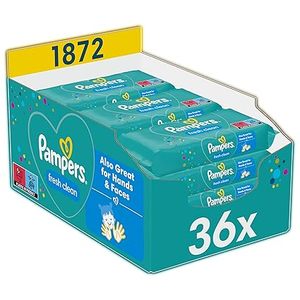 Toallitas Húmedas Pampers Fresh Clean, 1872 Toallitas Húmedas (36 x 52 Piezas), Fragancia Suave, También Aptas para Manos y Rostro - Product Image 4