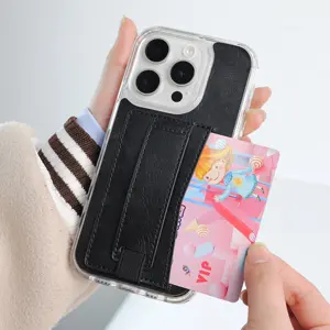 광저우 2 in 1 아이폰 용 탈착식 가죽 지갑 케이스 15 fundas de movil 제조 업체 카드 홀더