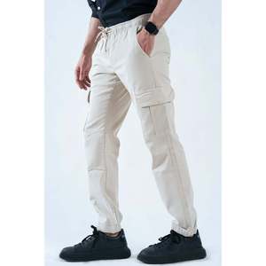 <b>Mens</b> JAXIN Cargo Cotton Trousers 100% Cotton Canvas Straight Pattern Tactical Pants Customized Logo Pleats Zipper Colored - Product Image 3