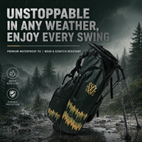 Sac de golf en cuir PU avec support, 14 compartiments pleine longueur, brodé et imprimé, sac de transport pour clubs, fabricant direct de sacs de golf, vente en gros