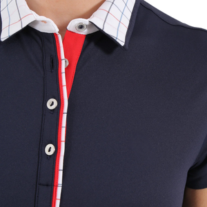 Chemise de golf pour femme en coton tricoté respirant à manches longues, protection UV, vêtements de sport actifs, OEM ODM, couleur unie - Product Image 4