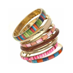 Colorful <b>Indian</b> <b>Bangles</b> Set Handmade Resin & Brass <b>Bangles</b> for Women Wholesale for Best Price - Product Image 1
