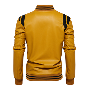 Veste de motard en cuir d'hiver pour hommes pour motocyclistes Technics imprimés - Product Image 6