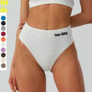 Tanga de encaje elástico ancho y sexy, bragas de algodón de pana de tiro medio XL, tanga brasileña de moda deportiva para mujer - Product Image 5