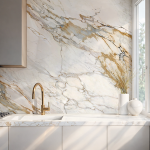 Panneau de revêtement mural en PVC décoratif D Stona, design marbre, imperméable, résistant aux UV, pour intérieur et extérieur, usine OEM - Product Image 1