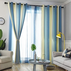 Cortinas mate de Color puro bordadas opacas sostenibles directas de fábrica Suministro de fábrica Cortina de puerta Jacquard de alta calidad - Product Image 5