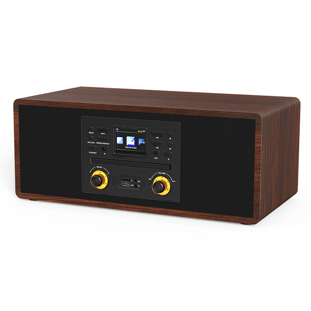 Retro Modern Luxury Desktop DAB FM Radio CD Player Bluetooth USB/TF Card MP3 Playback Phonograph Vinyl Record Player