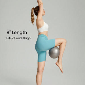 Última Moda en Leggings de Yoga para Mujer, de Poliéster/Spandex, Cintura Media Cruzada, Cómodos, Largo Regular hasta el Muslo, con Patrón Bordado Personalizado - Product Image 4