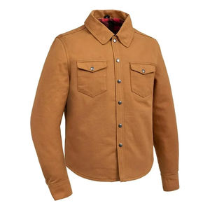 Fabricante personalizado 14 Oz Heavy Duty Canvas Worker Forrado Casual Chaquetas Mecánico Camionero Ropa DE TRABAJO Chaquetas de lona para hombres - Product Image 1