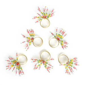 Rond de serviette de qualité super export en métal fini doré avec pierre colorée Rond de serviette de dernière conception pour décor de table de mariage - Product Image 3