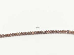 Hebras de cuentas de Rondelle facetadas de diamante rojo para hacer joyas Collar de cuentas de piedra y suministros de pulsera Diamante de calidad premium - Product Image 3