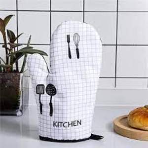 Gran Venta de manoplas de horno reutilizables ecológicas personalizadas, manoplas de cocina con estampado de algodón resistentes al calor - Product Image 6