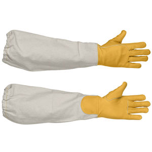 Guantes de apicultura de cuero de grano de cabra y oveja de vaca de la mejor calidad, mangas largas, cierre elástico, puño de lona para apicultores a prueba de picaduras - Product Image 2
