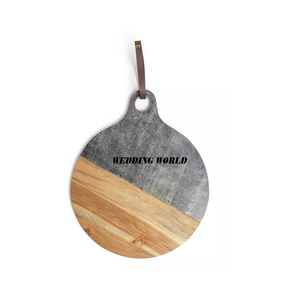 Tabla de cortar redonda de mármol, tabla de queso de diseñador hecha a mano de alta calidad, tabla de cortar clásica y elegante al por mayor - Product Image 5