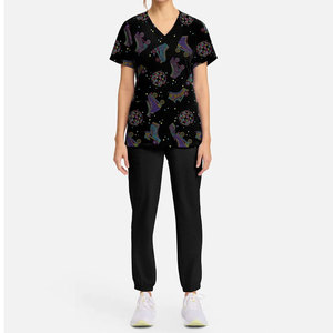 Conjunto de Ropa Profesional para Enfermeras, Médicos, Esteticistas y Personal de Bienestar, de Lona, Secado Rápido, Transpirable, Suave y de Alta Calidad - Product Image 1