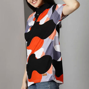 Grande taille respirant femme t-shirts en couleur verte goutte épaule O cou coton fait demi-manches Street Wear chemises - Product Image 1