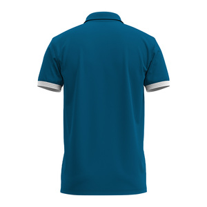 Polo de hombre de 100% algodón al por mayor de secado rápido transpirable estampado personalizado 200g estampado liso de punto posición frontal del logotipo - Product Image 6