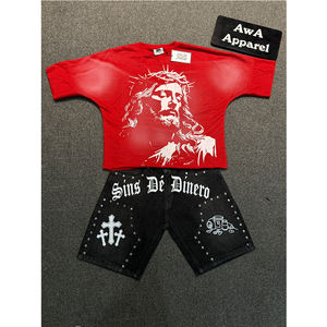 ชุดแฝดสองชิ้นสำหรับผู้ชายมาใหม่2025ผลิตแบบมืออาชีพสั่งพิมพ์ดิจิตอลแบบลำลองแห้งเร็วสำหรับฤดูร้อน - Product Image 1