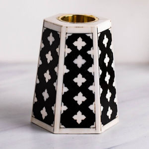 Arabian Traditional Indoor <b>Incense</b> <b>Burner</b> Gift Set <b>Electric</b> Bakhoor <b>Burner</b> with Floral Bone Inlay Square Wood and Mop Material - Product Image 3