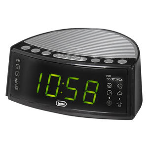 Trevi Digital Alarm Clock Black FM Radio 2 Alarms <b>Desk</b> Clock - Product Image 3