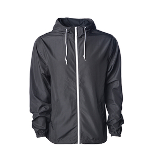 Veste coupe-vent de sport légère personnalisée pour hommes Veste imperméable à capuche unisexe pour la randonnée Vestes coupe-vent pour hommes - Product Image 1