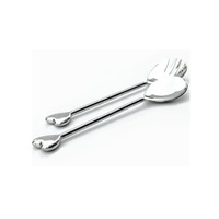 Ensemble de couverts de service à salade personnalisés avec pour la maison Ensemble de couverts de service de dîner en acier inoxydable avec antiquité noire pour la maison